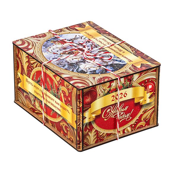 Сладкий новогодний подарок Золотые узоры (большая)