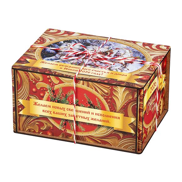 Сладкий новогодний подарок Золотые узоры (большая) Легенды Москвы