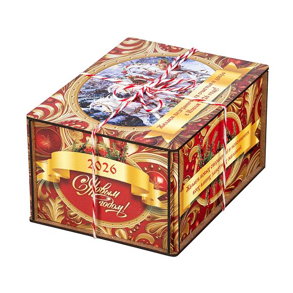 Сладкий новогодний подарок Золотые узоры (большая)