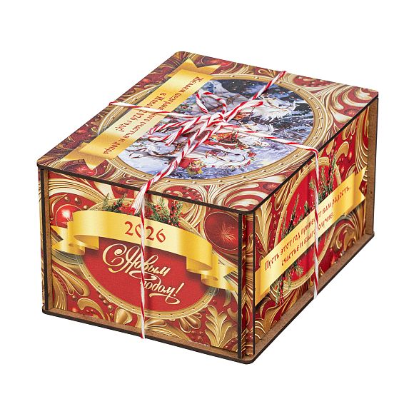 Сладкий новогодний подарок Золотые узоры (большая)