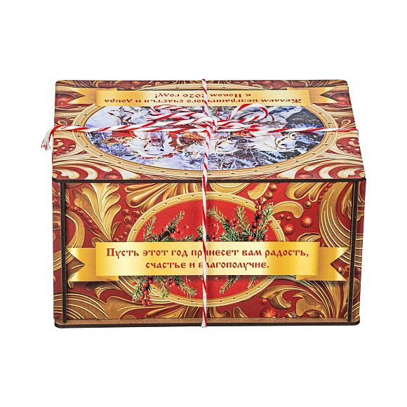 Сладкий новогодний подарок Золотые узоры (большая)